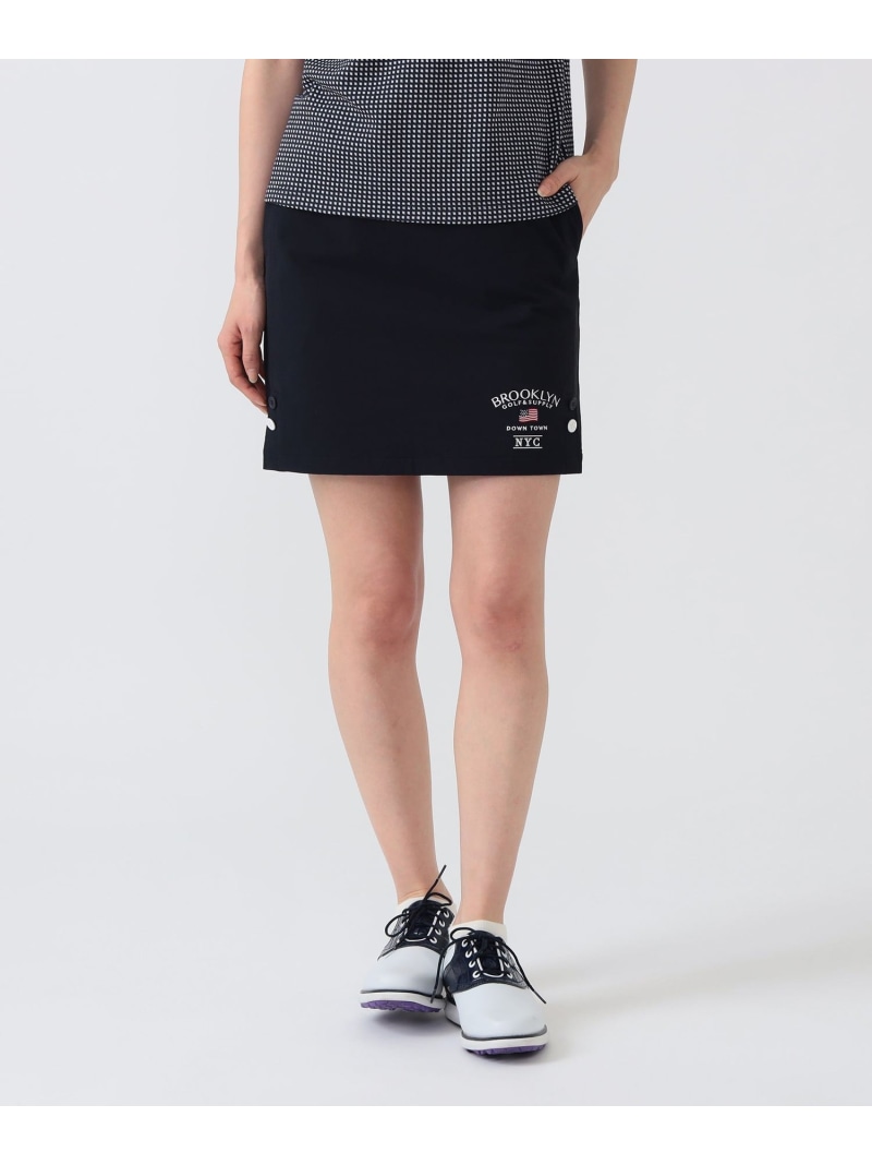 【SALE／40%OFF】PURPLE LABEL / ブルックリン ストレッチ スリットスカート BEAMS GOLF PURPLE LABEL ビームス ゴルフ スカート その他のスカート ネイビー レッド【RBA_E】【送料無料】[ Fashion]｜BEAMS／ビームス