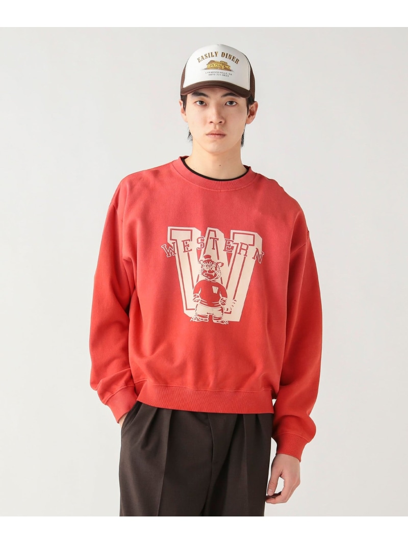 【SALE／30%OFF】【4/2新規値下げ】アニマル フロッキー スウェット BEAMS HEART MEN ビームス ハート トップス スウェット・トレーナー グリーン レッド【RBA_E】【送料無料】[ Fashion]