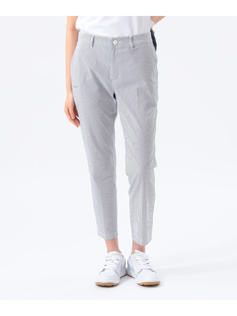 ORANGE LABEL / クールマックス(R)サッカー ストレッチ パンツ (吸水速乾) BEAMS GOLF ORANGE LABEL ビームス ゴルフ パンツ その他のパンツ ブラック オレンジ【送料無料】[ Fashion]