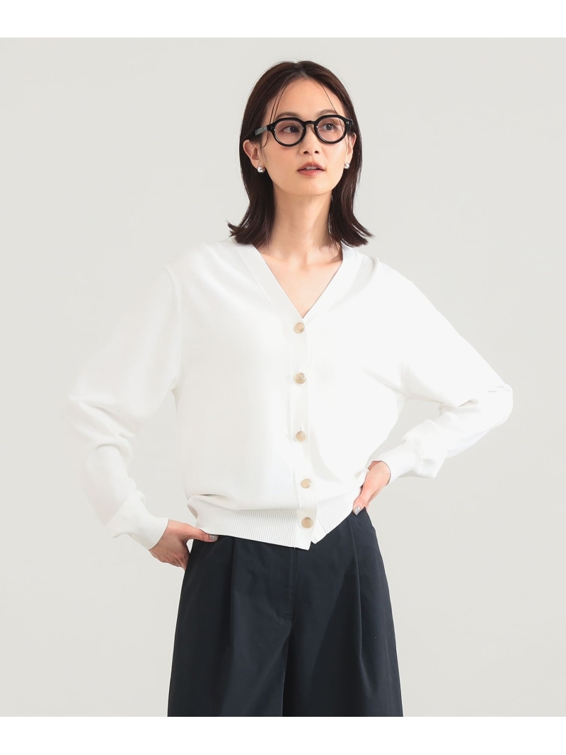 【SALE／40%OFF】金属元素名取り草 Vのど首 ジレー 羽織 冷房装置打つ手 日焼打つ手 Demi-Luxe BEAMS デミルクス ビームス トップス 編み物 白いこと【RBA_E】【貨物輸送無料】[ Fashion]