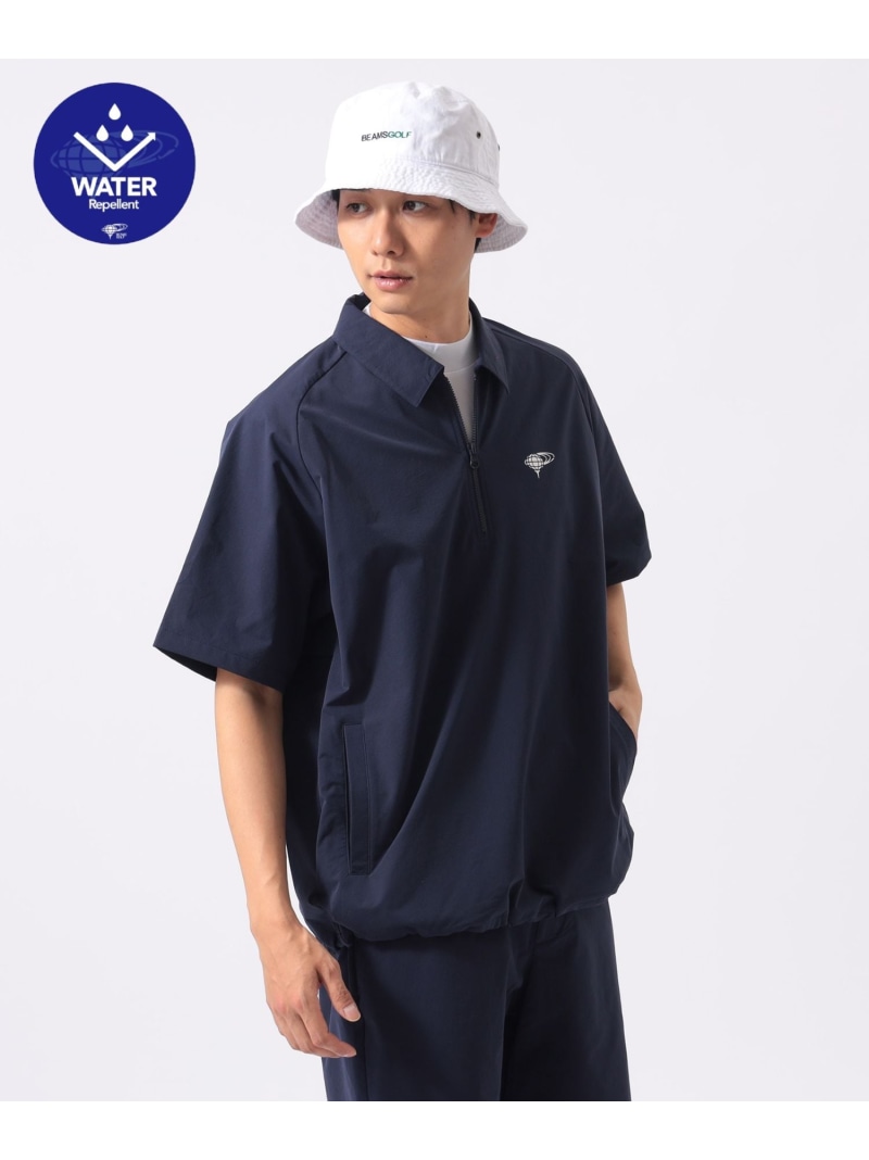ORANGE LABEL / ストレッチ ハーフジップ ショートスリーブ ピステ(撥水) BEAMS GOLF ORANGE LABEL ビームス ゴルフ トップス ベスト・ジレ ネイビー グレー ブラック【送料無料】[ Fashion]