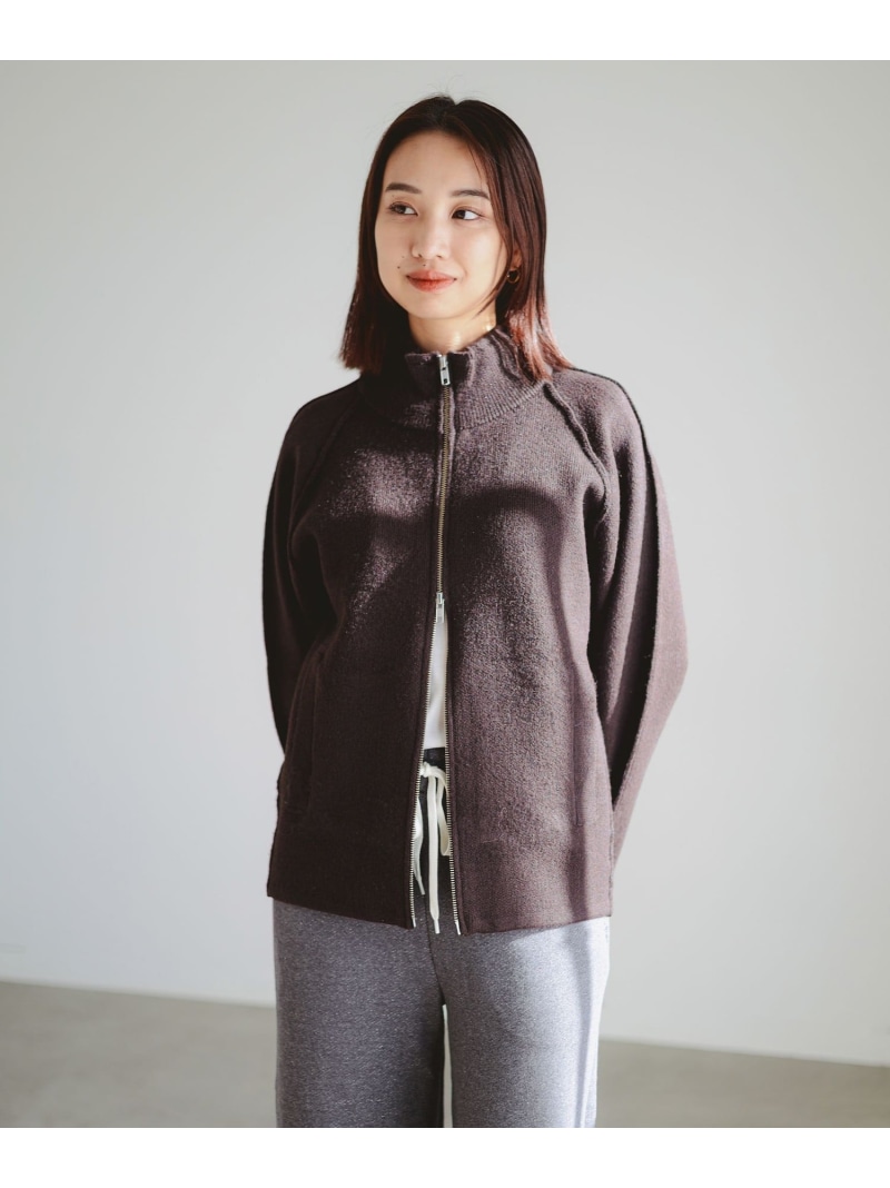 【SALE／40%OFF】スタンドカラー ニット ジップ ブルゾン B:MING by BEAMS ビーミング ライフストア バイ ビームス トップス ニット ブラック グレー【RBA_E】【送料無料】[ Fashion]
