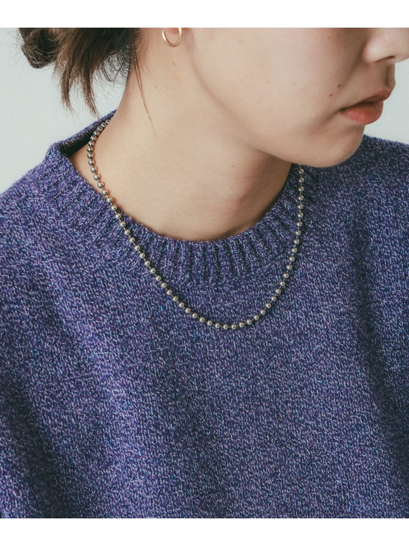 N876 - 4mm Ball Chain Skull and Crossbones 18 inch Bill Wall Leather ビームス メン アクセサリー・腕時計 ネックレス【送料無料】[ Fashion]｜BEAMS／ビームス