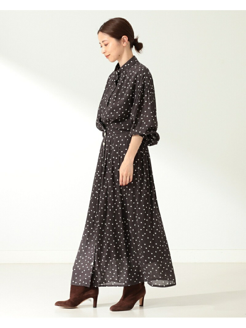 レディース デミルクス Demi Luxe アイコニック ワンピース ビームス Fashion レディースファッション Demi Luxe Pupil Beams A アイコニック マキシワンピース Demi Luxe Beams デミルクス ビームス ワンピース シャツワンピース ブラック 送料無料 Rakuten Fashion