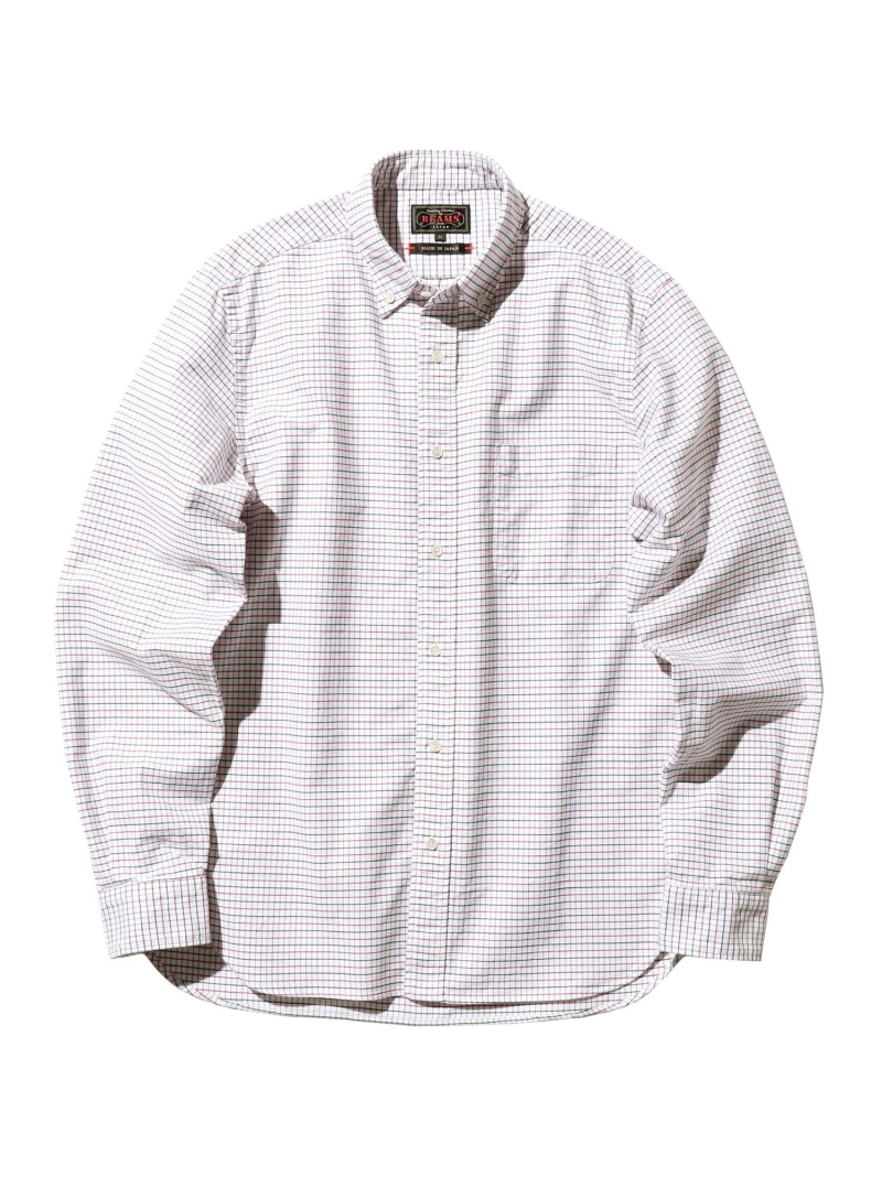 【父の日】B.D. Oxford Tattersall BEAMS PLUS ビームス メン トップス プルオーバー・トップ 赤いこと 青碧【貨物輸送無料】[ Fashion]