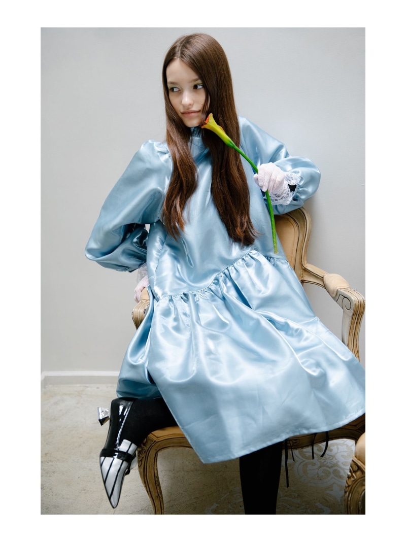 アーチ切り替え ボリューム スリーブ ワンピース 旅行 ライブ レイヤード 映えワンピ 大人ガーリー CAROLINA GLASER カロリナ グレイサー ワンピース・ドレス ワンピース ブラック【先行予約】*【送料無料】[ Fashion]｜BEAMS／ビームス