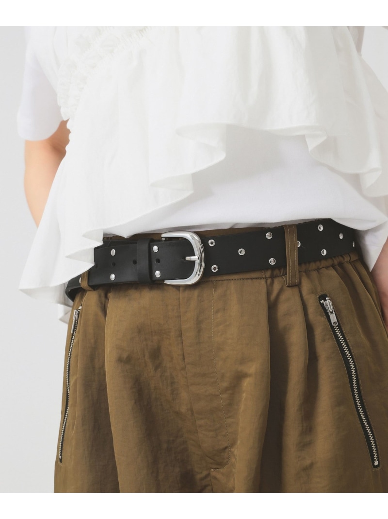 スタッズ ベルト Ray BEAMS ビームス ウイメン ファッション雑貨 ベルト ブラウン ブラック【送料無料】[ Fashion]