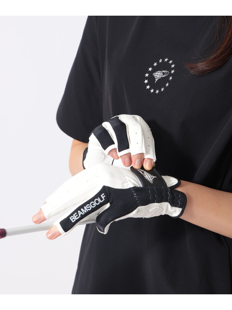 ＜WOMEN＞ネイルスルー ゴルフ地球儀 両手用2 BEAMS GOLF ビームス ゴルフ 流行り物雑貨 グローブ ベージュ 緑であること 黒いこと【貨物輸送無料】[ Fashion]
