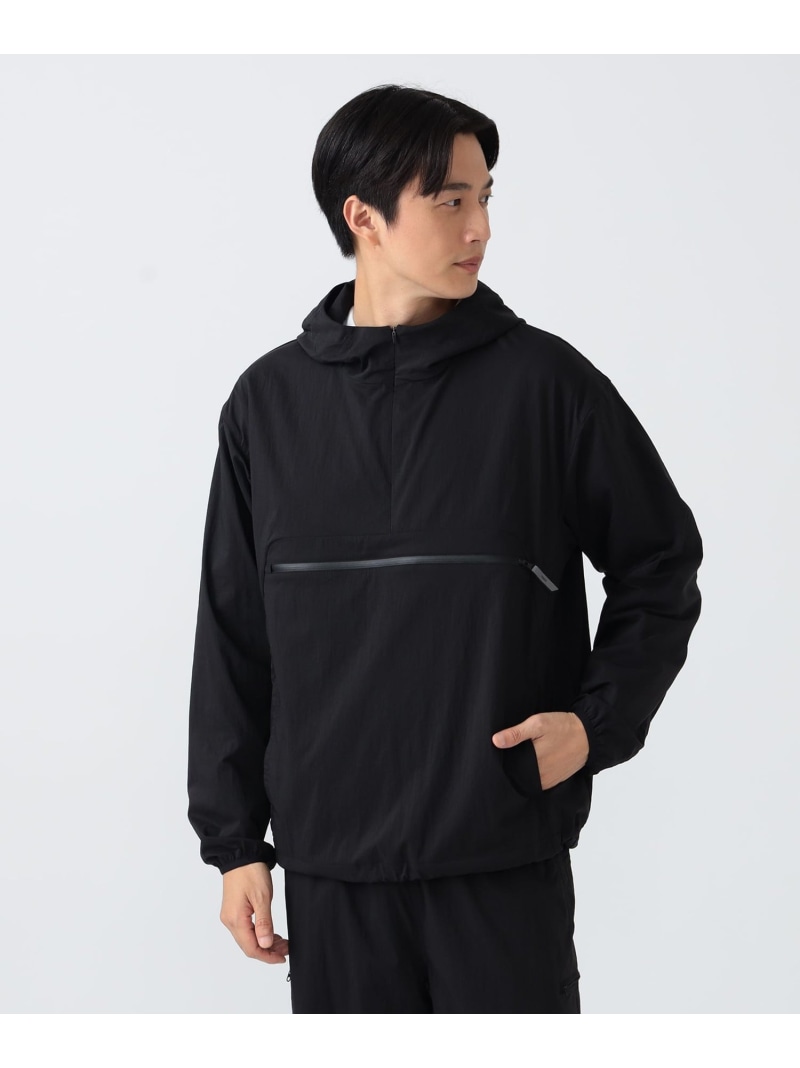 B.G.THREE / ALL-TIME ナイロン アノラックパーカー BEAMS GOLF PURPLE LABEL ビームス ゴルフ ジャケット・アウター ブルゾン・ジャンパー ブラック ネイビー【送料無料】[ Fashion]