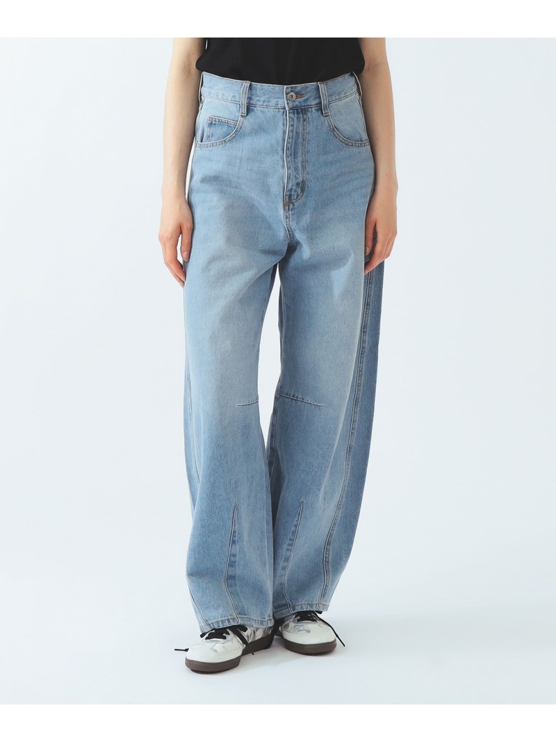 デニム バレル パンツ Ray BEAMS ビームス ウイメン パンツ ジーンズ・デニムパンツ ブルー ブラック【送料無料】[ Fashion]