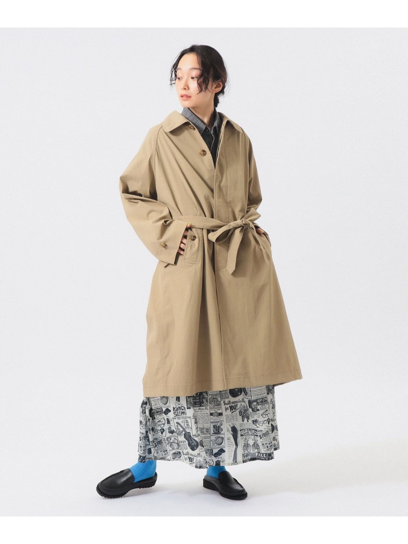 ソロテックス バルマカンコート BEAMS BOY ビームス ウイメン ジャケット・アウター ステンカラーコート ネイビー ベージュ【送料無料】[ Fashion]