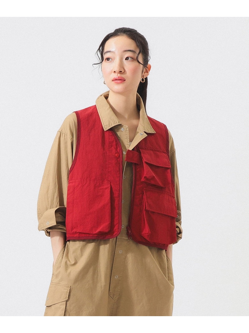 US NAVY クルー ベスト BEAMS BOY ビームス ウイメン トップス ベスト・ジレ ネイビー グリーン レッド【送料無料】[ Fashion]
