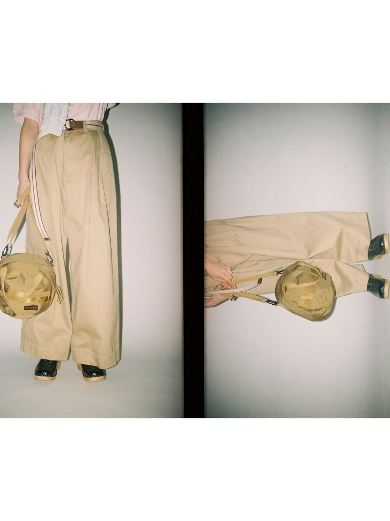 ワイド タック チノ パンツ ＜着回し力抜群 ＞ BEAMS BOY ビームス ウイメン パンツ チノパンツ ネイビー ベージュ【送料無料】[ Fashion]
