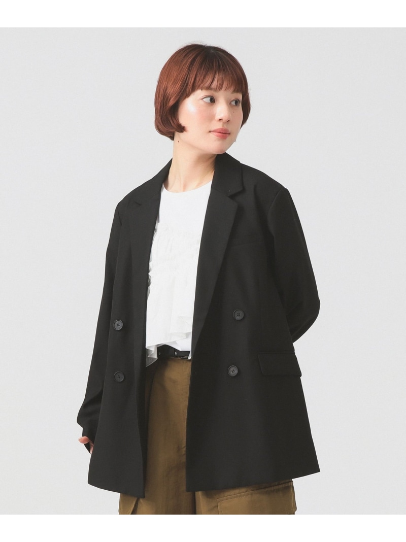 【SALE／50%OFF】4名取り草 ダブル テーラード 上衣 ｜ 新やって行く・通い・通学・新学期・オフィスカジュアル・オンオフ兼用・好感銘コーデ・セットアップ Ray BEAMS ビームス ウイメン ジャケット・アウター 余分の物のジャケット・ア【RBA_E】【貨物輸送無料】[ Fashion]