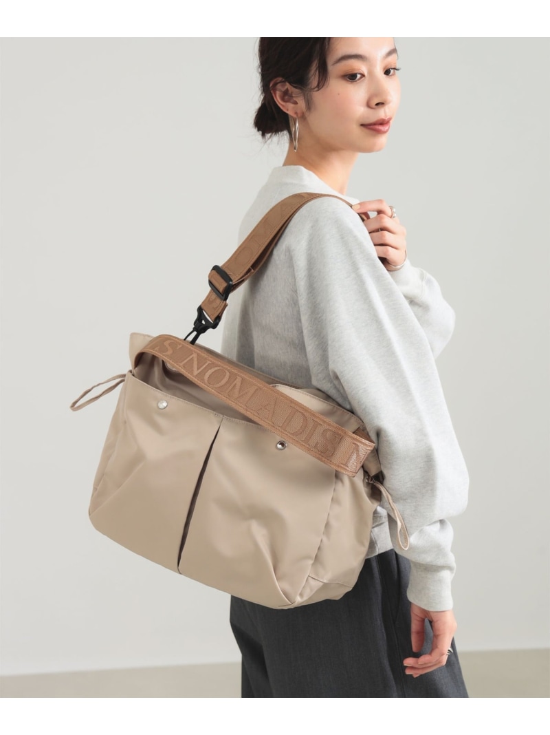 NOMADIS / BASQUE M ショルダーバッグ Demi-Luxe BEAMS デミルクス ビームス 御徒面子 ショルダーバッグ ベージュ 黒いこと【貨物輸送無料】[ Fashion]