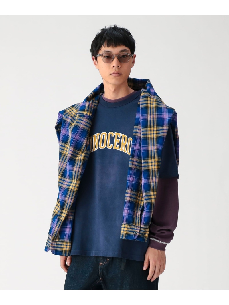 スーベニア Tシャツ【ワイドフィット】 BEAMS ビームス メン トップス カットソー・Tシャツ ブラック ネイビー グレー【先行予約】*【送料無料】[ Fashion]