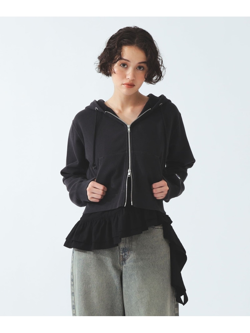 【別注】Champion / ジップ フーデッド スウェット シャツ Ray BEAMS ビームス ウイメン トップス パーカー・フーディー【先行予約】*【送料無料】[ Fashion]｜BEAMS／ビームス