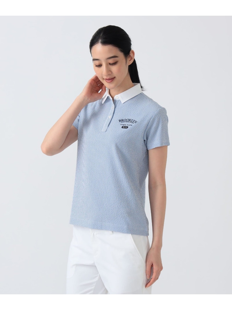 PURPLE LABEL / BROOKLYN サッカー ポロシャツ BEAMS GOLF PURPLE LABEL ビームス ゴルフ トップス スウェット・トレーナー パープル ホワイト【送料無料】[ Fashion]
