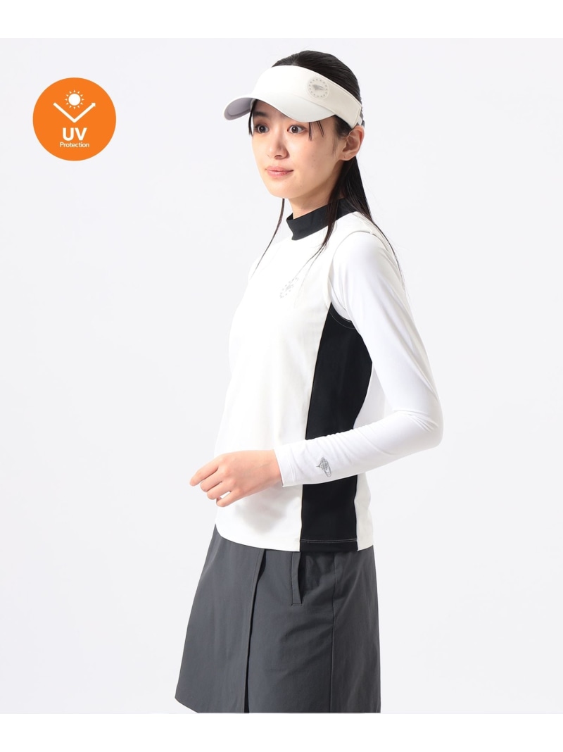 ORANGE LABEL / アームカバーボレロ付き添い人 モックネックシャツ (UVとり捨てる) BEAMS GOLF ORANGE LABEL ビームス ゴルフ トップス スウェット・トレーナー 黒いこと 白いこと【貨物輸送無料】[ Fashion]