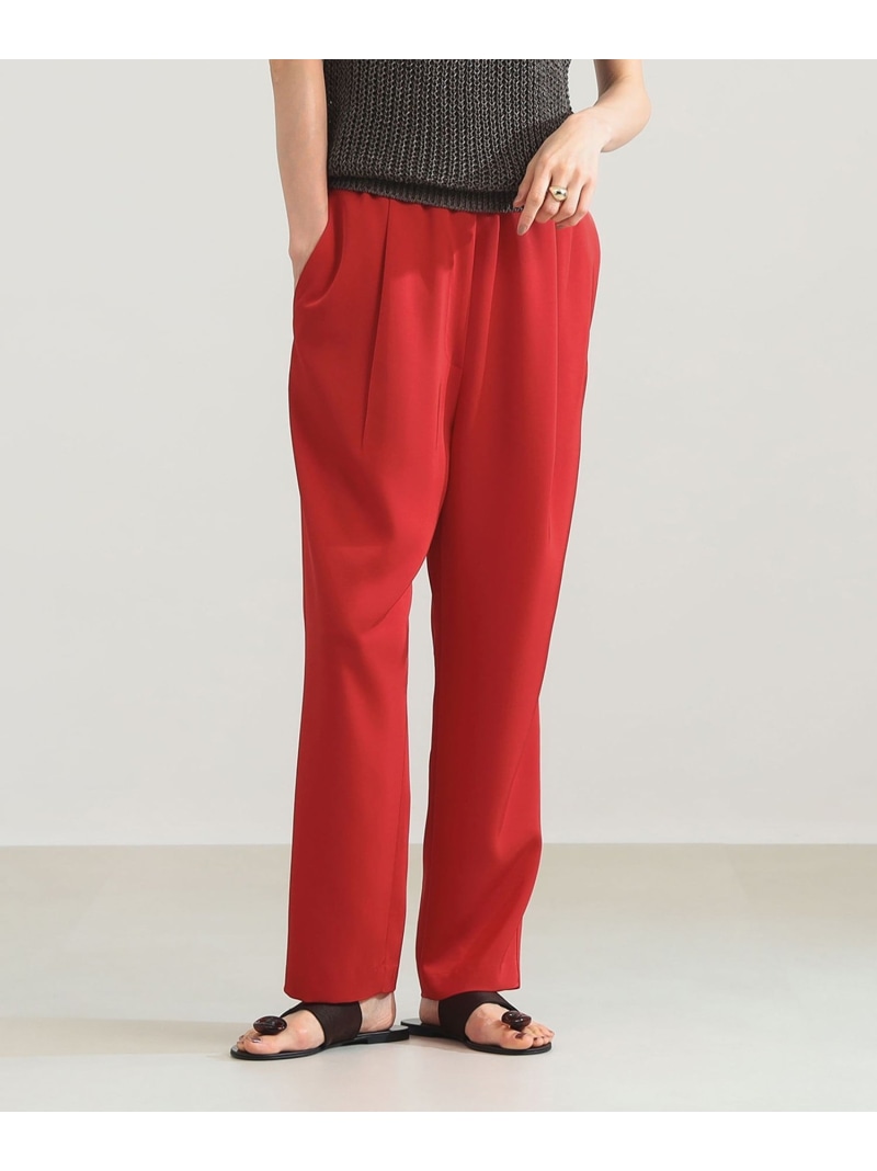 トリアセ ポリエステル ツイル ドロストパンツ Demi-Luxe BEAMS デミルクス ビームス パンツ その他のパンツ グリーン【先行予約】*【送料無料】[ Fashion]