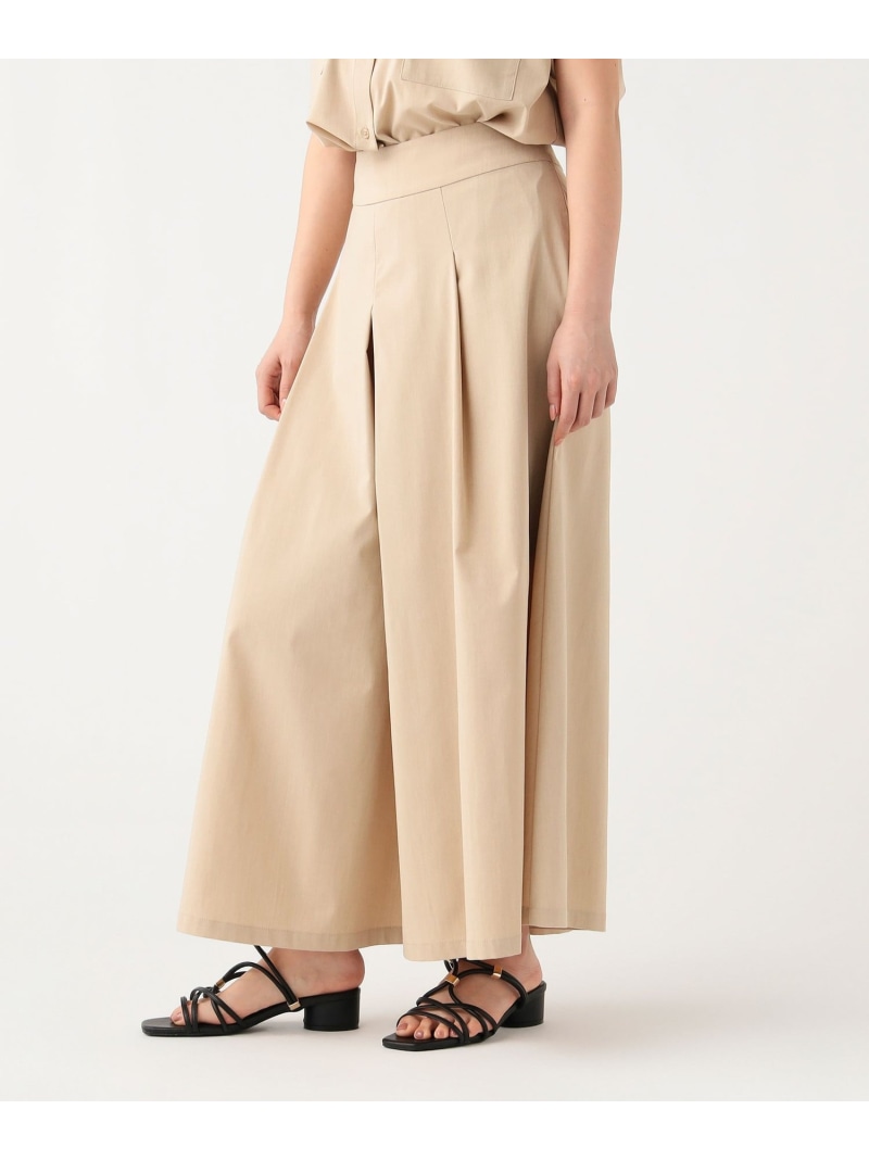 ヘザー ドライ ガウチョパンツ BEAMS HEART WOMEN ビームス ハート パンツ その他のパンツ グレー ベージュ【先行予約】*【送料無料】[ Fashion]
