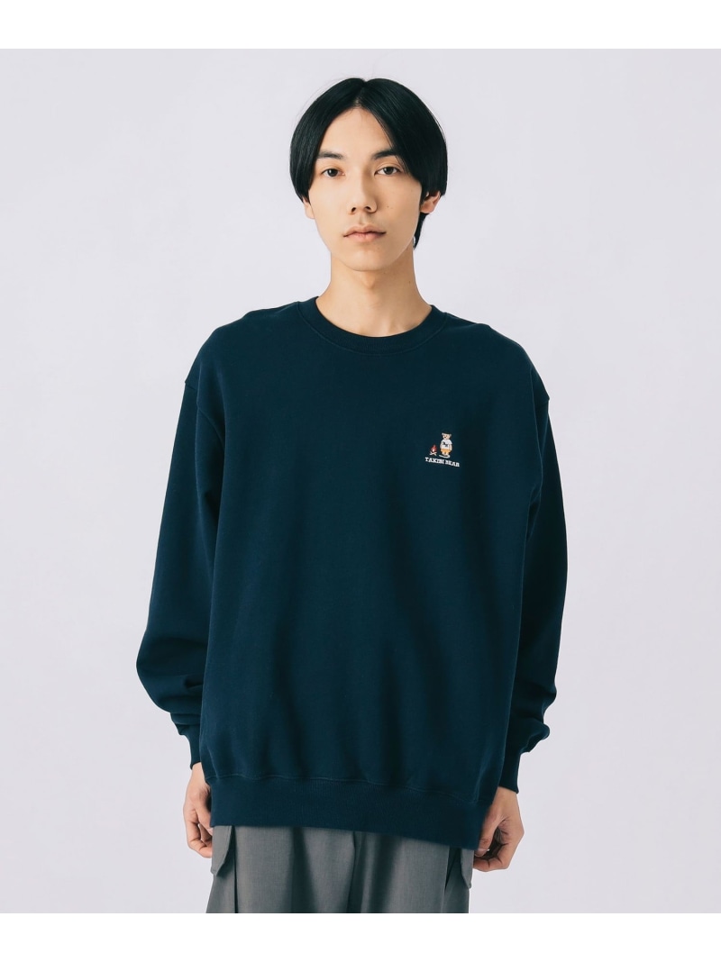 タキビ ベアー ビッグ スウェット BEAMS HEART MEN ビームス ハート トップス スウェット・トレーナー ホワイト ネイビー【送料無料】[ Fashion]