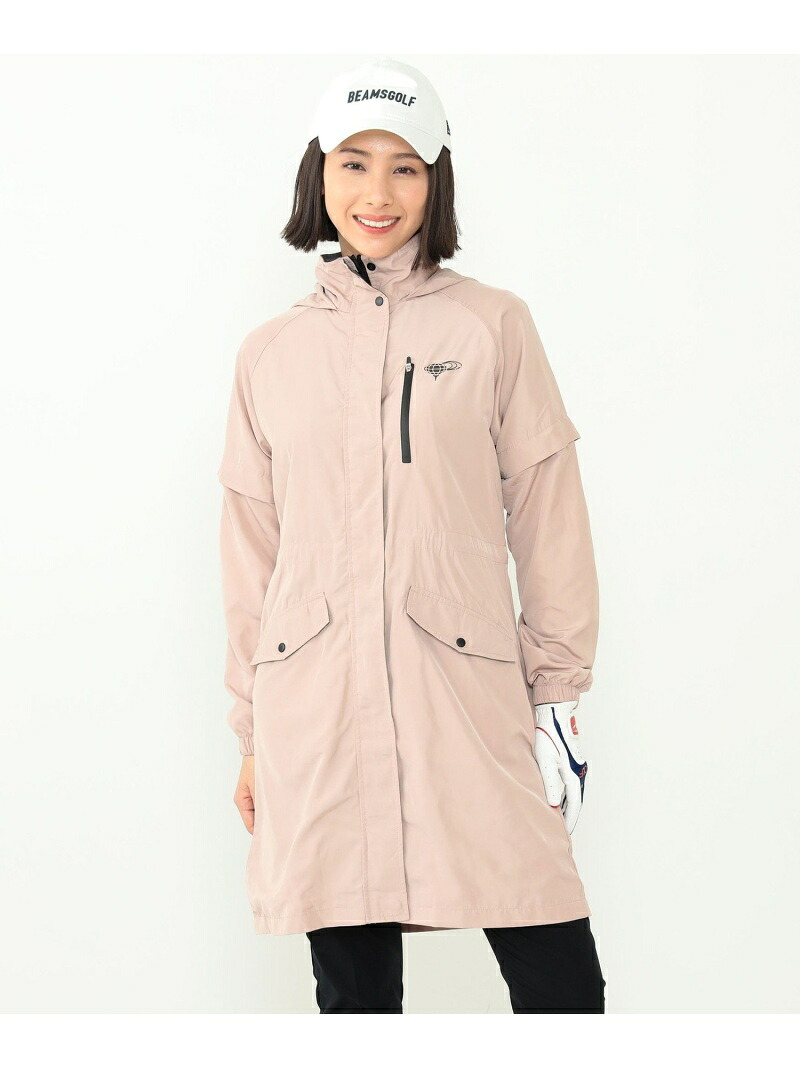BEAMS GOLF ORANGE LABEL / 2WAY レインコート 2 雨対策 自転車用 レインウェア BEAMS GOLF ORANGE LABEL ビームス ゴルフ ジャケット・アウター その他のジャケット・アウター ピンク【送料無料】[ Fashion]