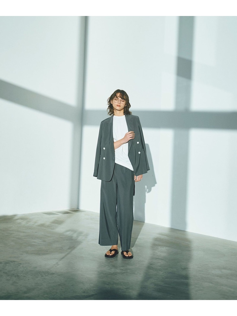 AK+1 / シアー 4ボタン ダブル ジャケット Demi-Luxe BEAMS デミルクス ビームス ジャケット・アウター その他のジャケット・アウター ブラック【送料無料】[ Fashion]