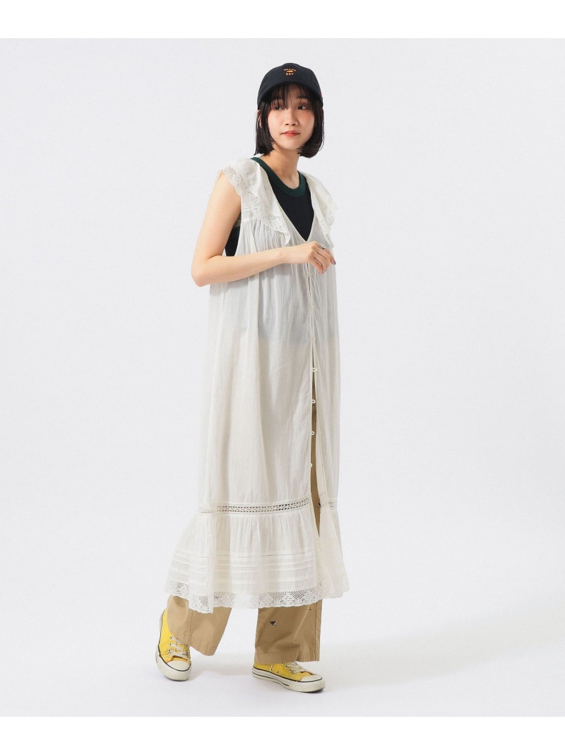 ヴィンテージ レース ワンピース 着回し レジャー 旅行 清涼感 26SS BEAMS BOY ビームス ウイメン ワンピース・ドレス ワンピース ホワイト ブラック グリーン【先行予約】*【送料無料】[ Fashion]