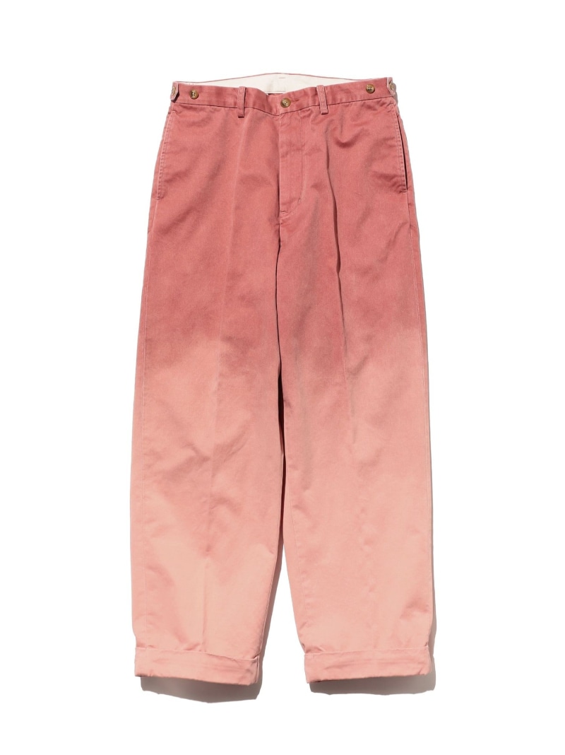 IVY Trousers Wide Twill Gradation Print BEAMS PLUS ビームス メン パンツ その他のパンツ レッド ブルー イエロー【送料無料】[ Fashion]