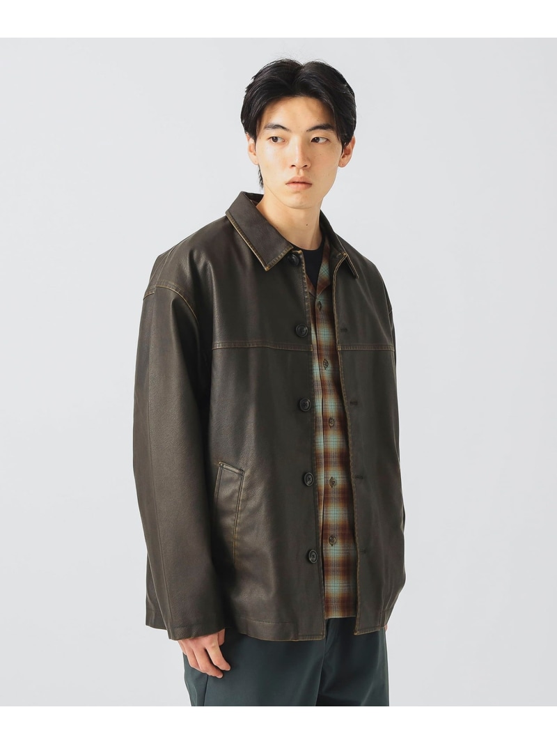 楽天市場】BEAMS PLUS / レザー カーコート 25AW BEAMS PLUS ビームス