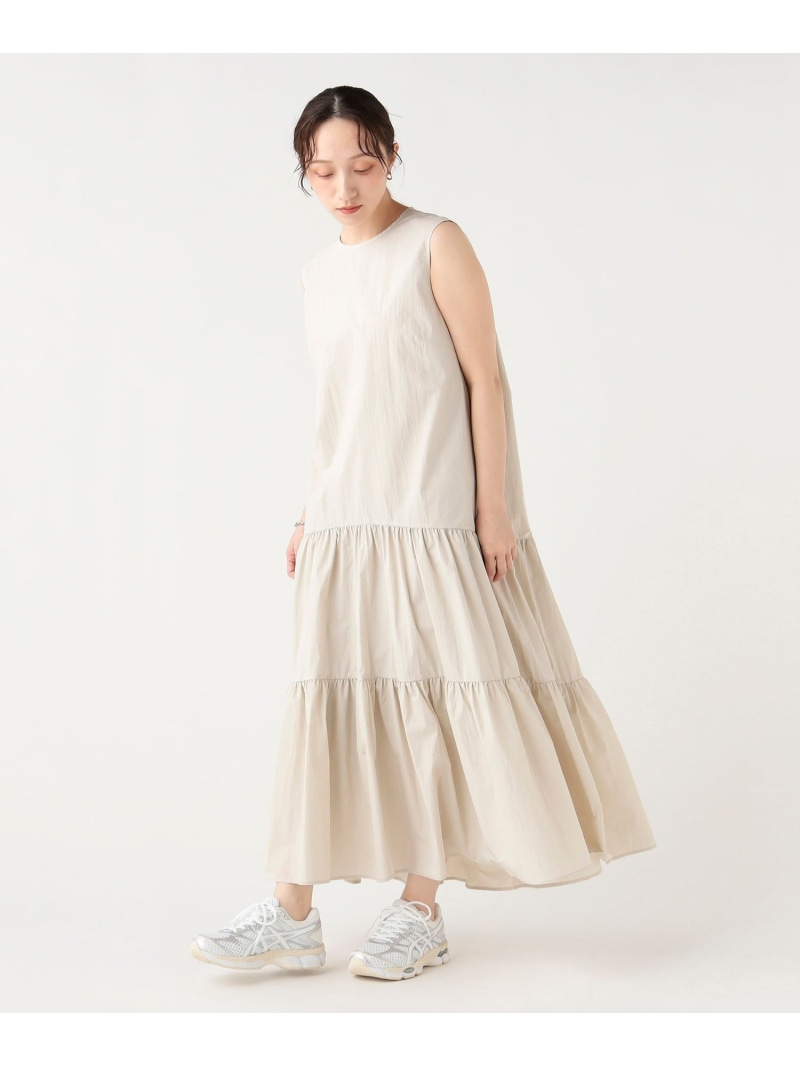ティアード ノースリーブ ワンピース BEAMS HEART WOMEN ビームス ハート ワンピース・ドレス その他のワンピース・ドレス ブラック グリーン グレー【送料無料】[ Fashion]