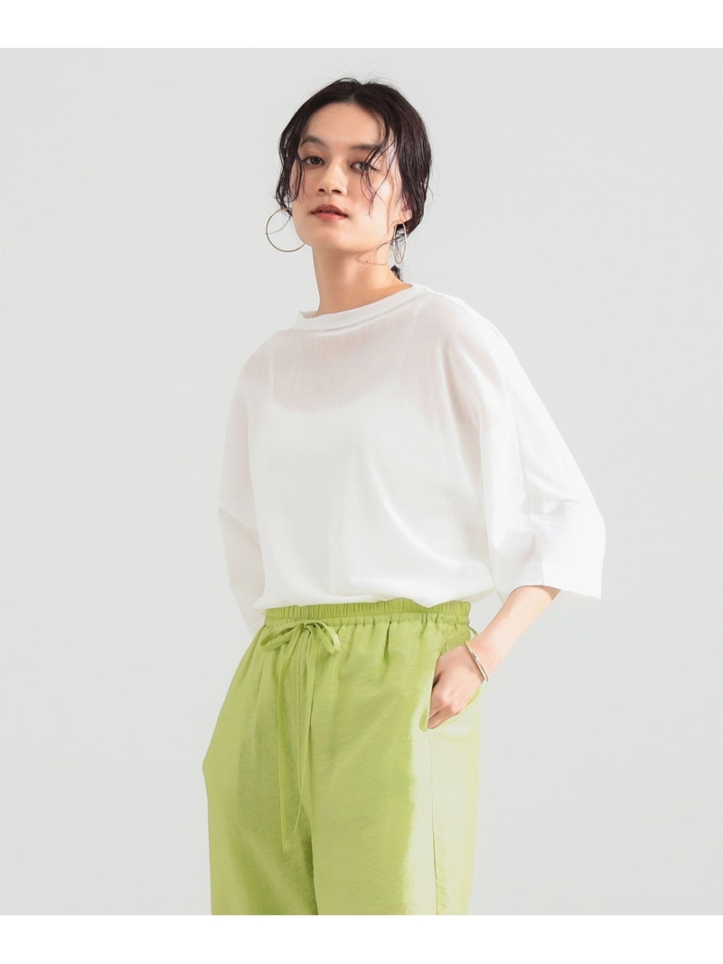 コットン チュール オーバー Tシャツ Demi-Luxe BEAMS デミルクス ビームス トップス カットソー・Tシャツ ホワイト ブラック グリーン【送料無料】[ Fashion]｜BEAMS／ビームス