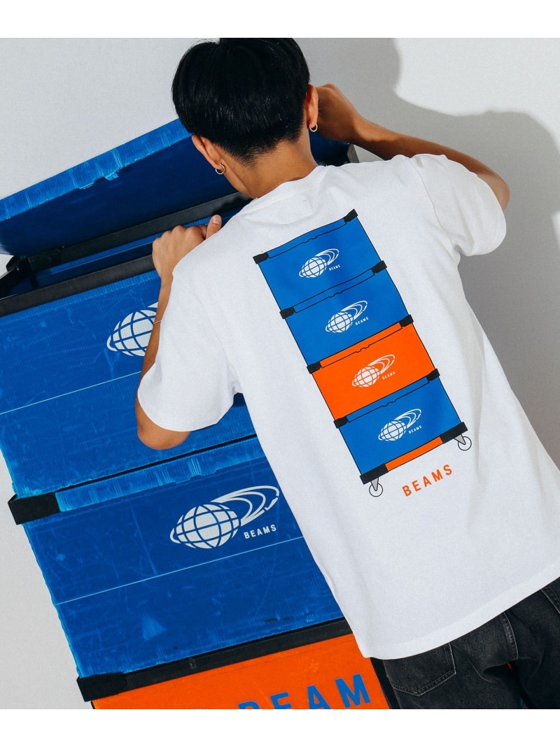 BEAMS コンテナボックス Tシャツ 26SS BEAMS ビームス メン トップス カットソー・Tシャツ ホワイト【送料無料】[ Fashion]