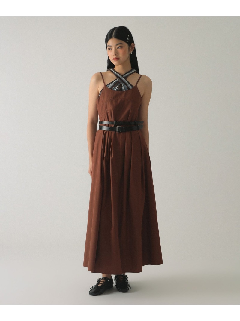 ◎タックフレアーキャミOP Ray BEAMS ビームス ウイメン ワンピース・ドレス ワンピース ブラック ブラウン【先行予約】*【送料無料】[ Fashion]