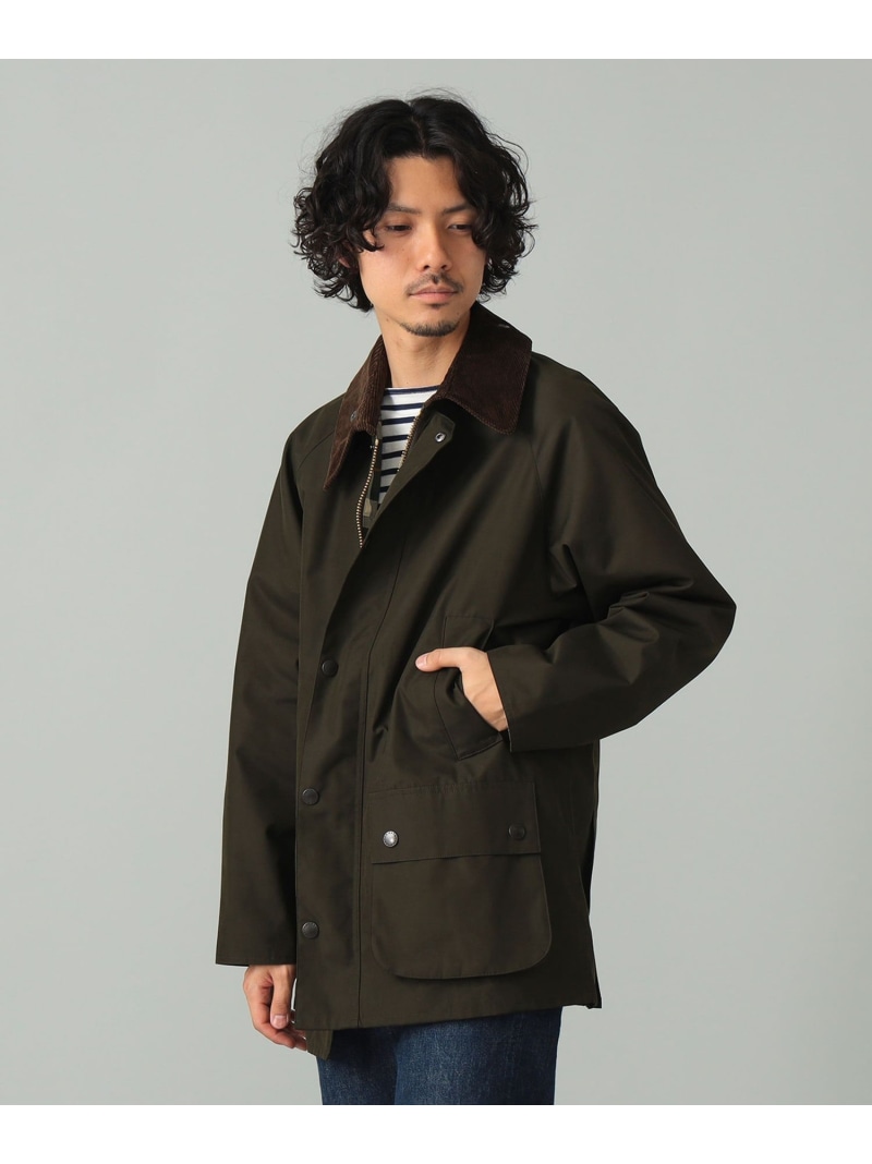 【別注】Barbour / BEDALE CLASSIC FIT ピーチスキン ジャケット BEAMS F ビームス メン ジャケット・アウター ブルゾン・ジャンパー ブラック【送料無料】[ Fashion]｜BEAMS／ビームス