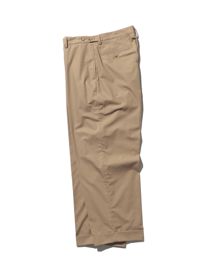 IVY Trousers Wide High Density COTTON BEAMS PLUS ビームス メン パンツ その他のパンツ ベージュ ネイビー【送料無料】[ Fashion]