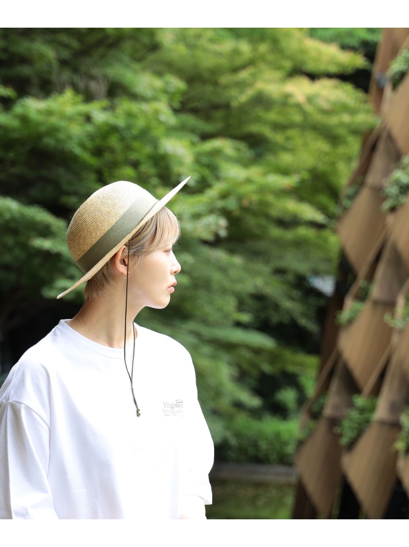 ＜UNISEX＞ 丸高製帽所 / 別注 麦わら帽子 BEAMS JAPAN ビームス ジャパン 帽子 キャップ ベージュ ネイビー【送料無料】[ Fashion] 7,920円