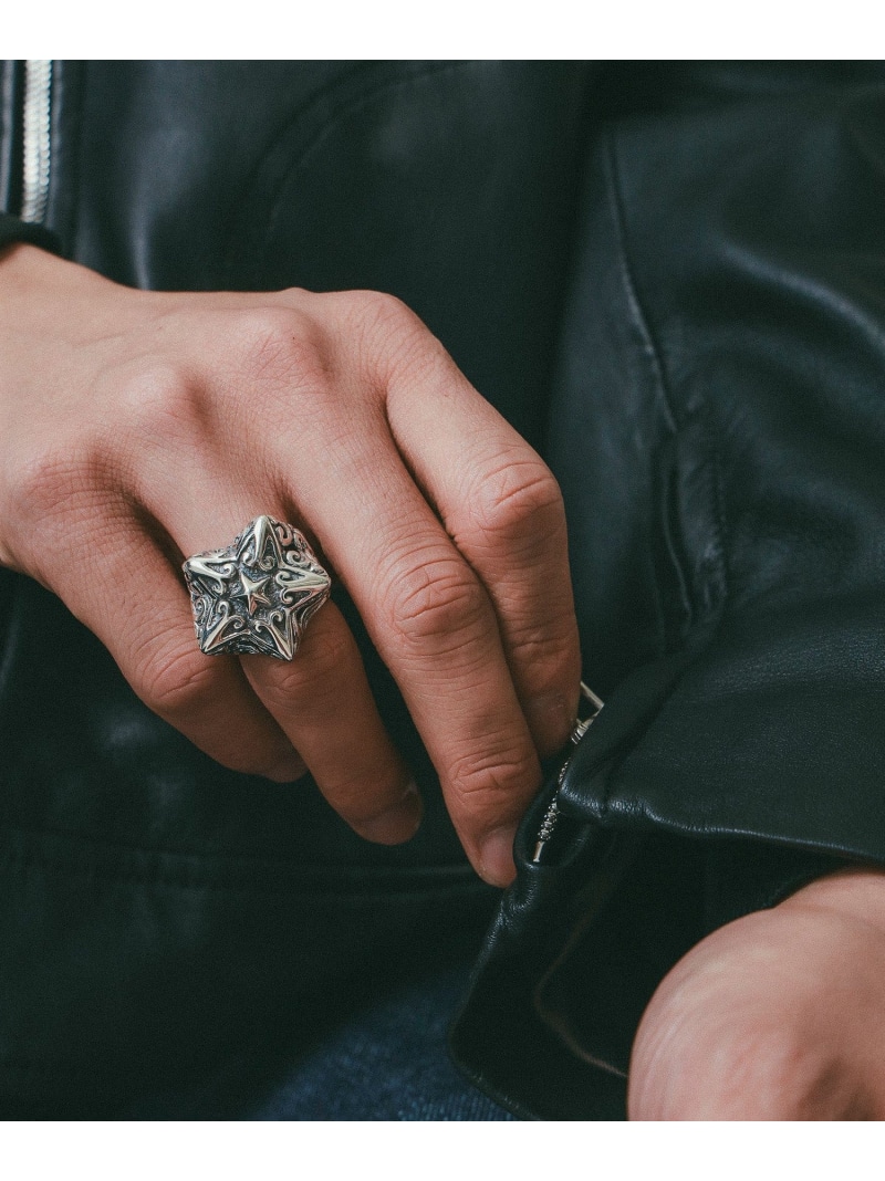 【EXCLUSIVE】Star Ring Large Bill Wall Leather ビームス メン アクセサリー・腕時計 リング・指輪【送料無料】[ Fashion]