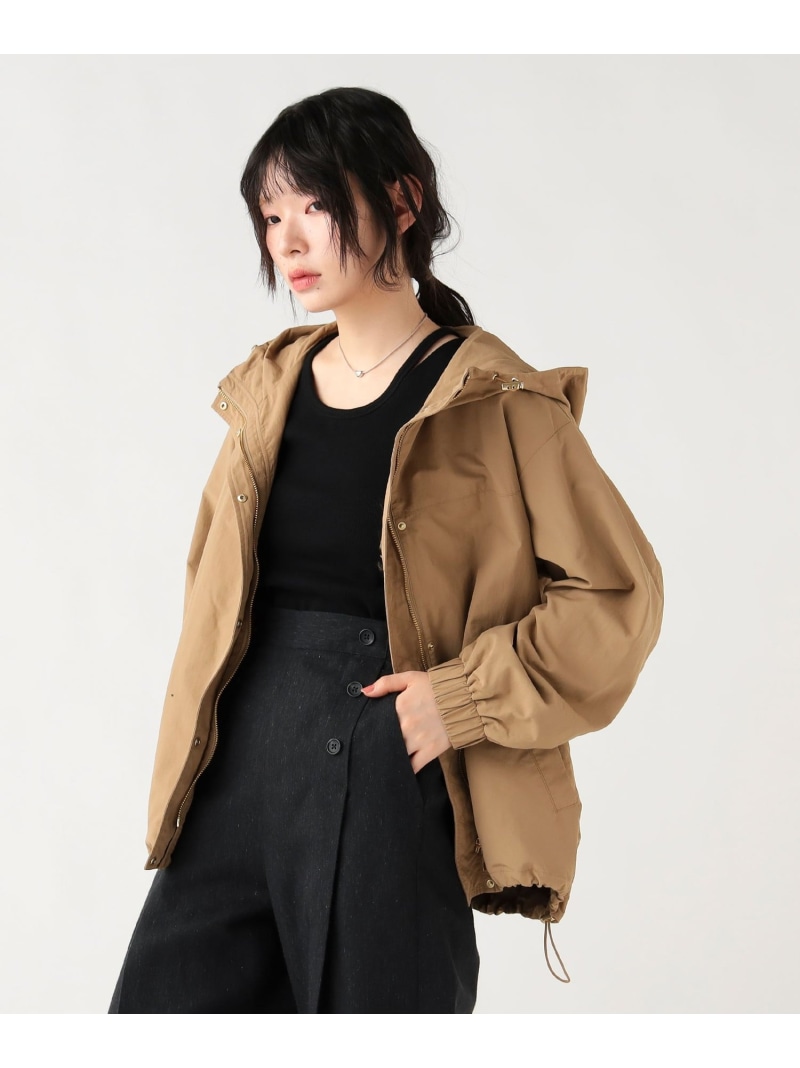 フーディー ライト ブルゾン BEAMS HEART WOMEN ビームス ハート ジャケット・アウター マウンテンパーカー グレー ベージュ ブラック【送料無料】[ Fashion]