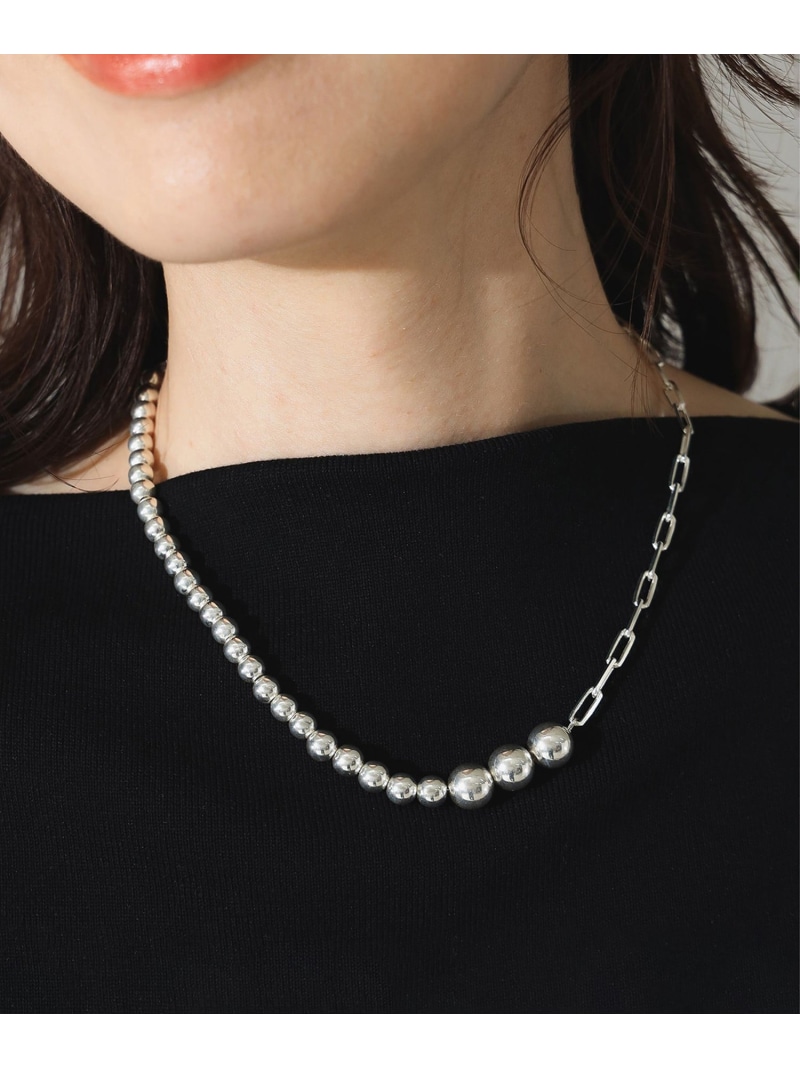 quip queint / ボウリング アシンメトリー ネックレス Demi-Luxe BEAMS デミルクス ビームス アクセサリー・腕時計 ネックレス シルバー【送料無料】[ Fashion]