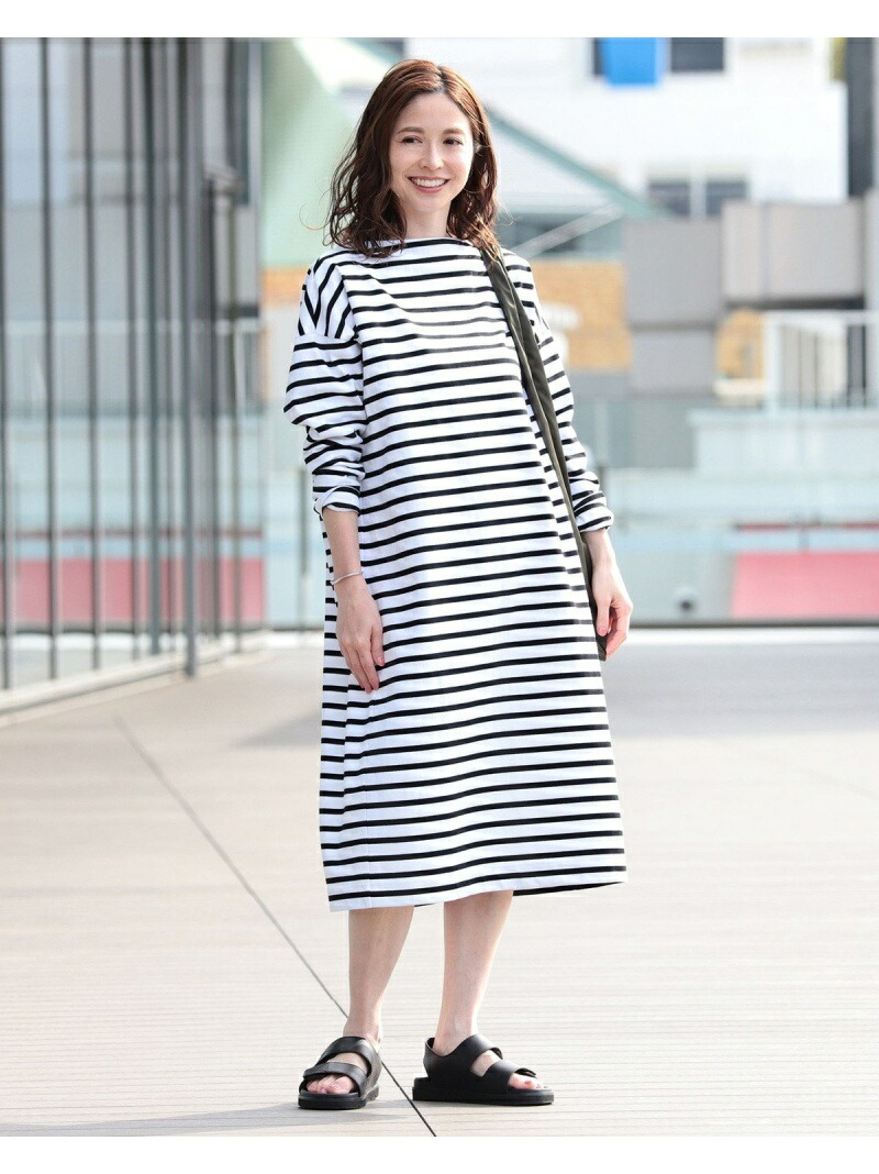 楽天市場 Web先行販売 Traditional Weatherwear ボーダー ワンピース Demi Luxe Beams デミルクス ビームス ワンピース 長袖ワンピース ホワイト 先行予約 送料無料 Rakuten Fashion Beams ビームス