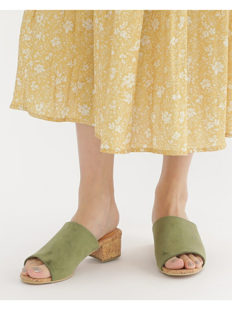 Beams Heart コルクヒール ハート ビームス サンダル フェイクスエード