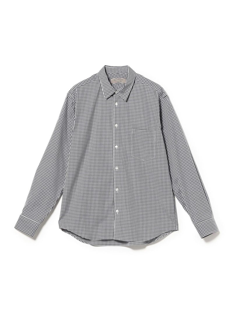 QUATTROCCHI / ギンガムチェック シグネチャー シャツ 26AW International Gallery BEAMS ビームス メン トップス シャツ・ブラウス ネイビー【送料無料】[ Fashion]｜BEAMS／ビームス