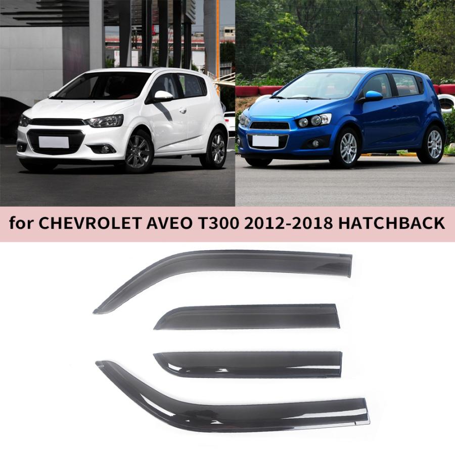サイドバイザー シボレー AVEO T300 2012-2018 ハッチバック ドアバイザー｜BEAM店