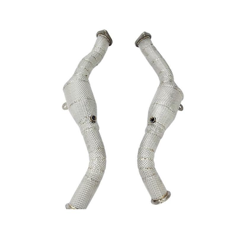 マフラー 断熱巻き加工 キャットバック ステンレス製 インフィニティ Q50 Q60 3.0T｜BEAM店