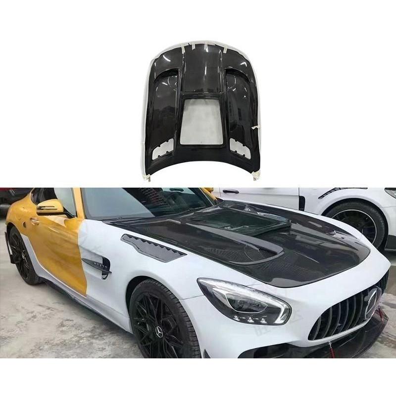 ボンネット カーボン AMG GT 2 ドア BS スタイル クリアウィンドウ付き フロントエアロ|BEAM店