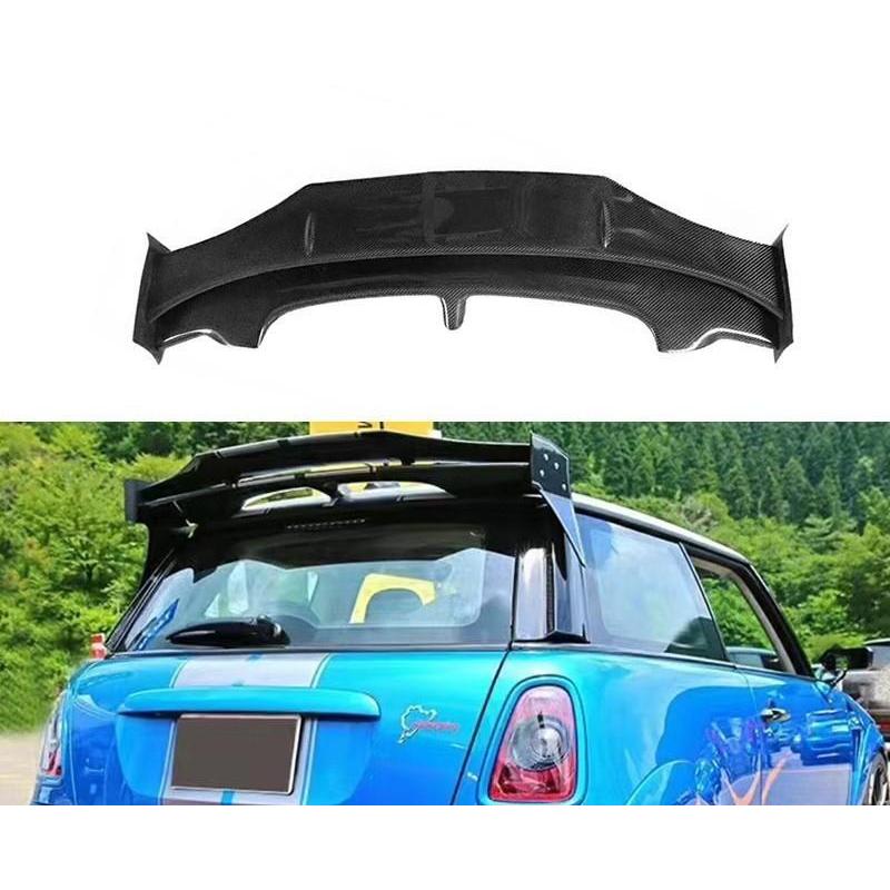 リアウイング カーボン MINI R56 AG スタイル 2 段式 ルーフスポイラー エアロパーツ｜BEAM店