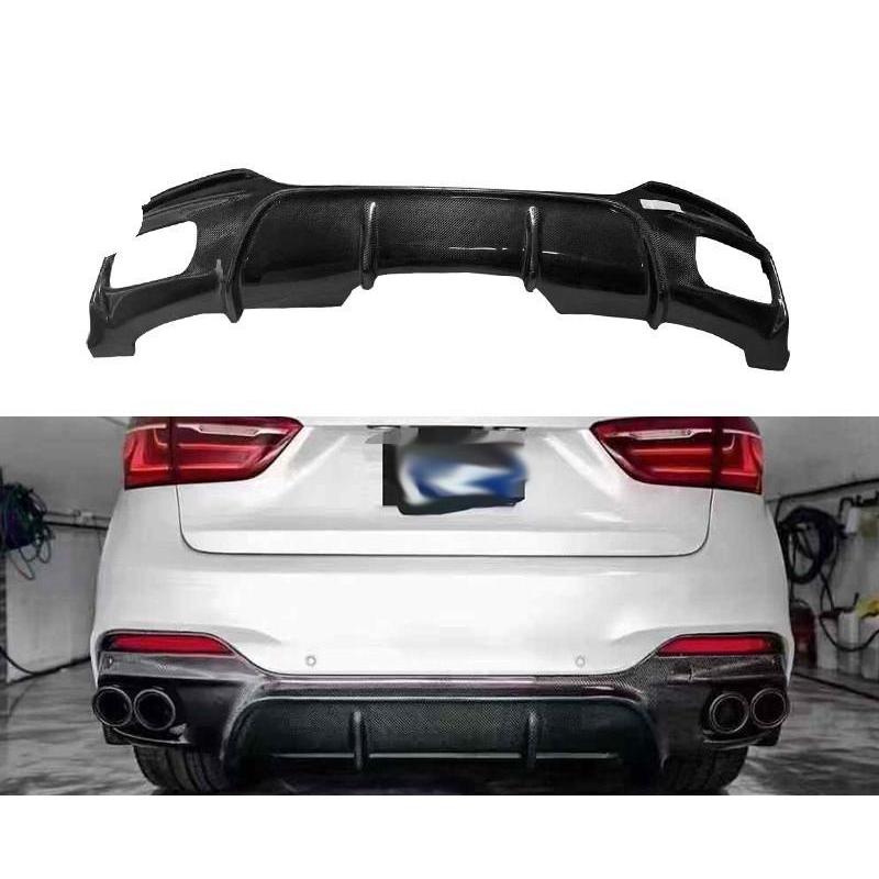 リアリップ カーボン X6 F16 2015-2018 3D スタイル リアディフューザー リアスプリッター｜BEAM店