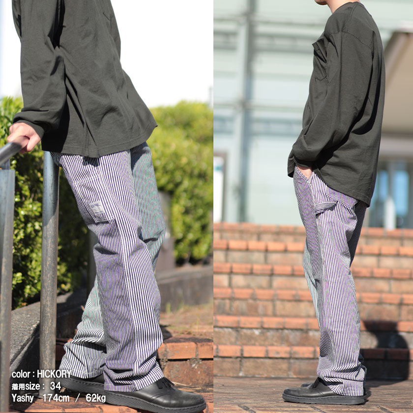 Kojimagenes【児島ジーンズ】切替しペインターパンツペインターパンツヒッコリーストレートジップフライ日本製児島ワンウオッシュrnb-1084